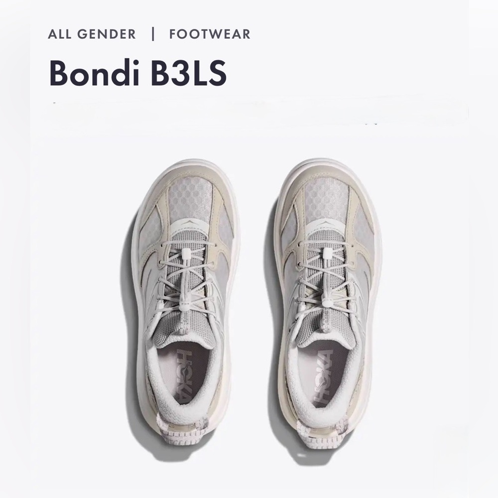 LOWEST! ALL GENDER NEW HOKA U Bondi B3LS Shoes Cosmic Grey/White W 11.5 M10.5